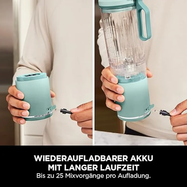 Ninja Blast Max BC251EUMT, Kabelloser Standmixer mit 570 ml Glasgefäß und Auto-iQ Technologie, poliert – Bild 2