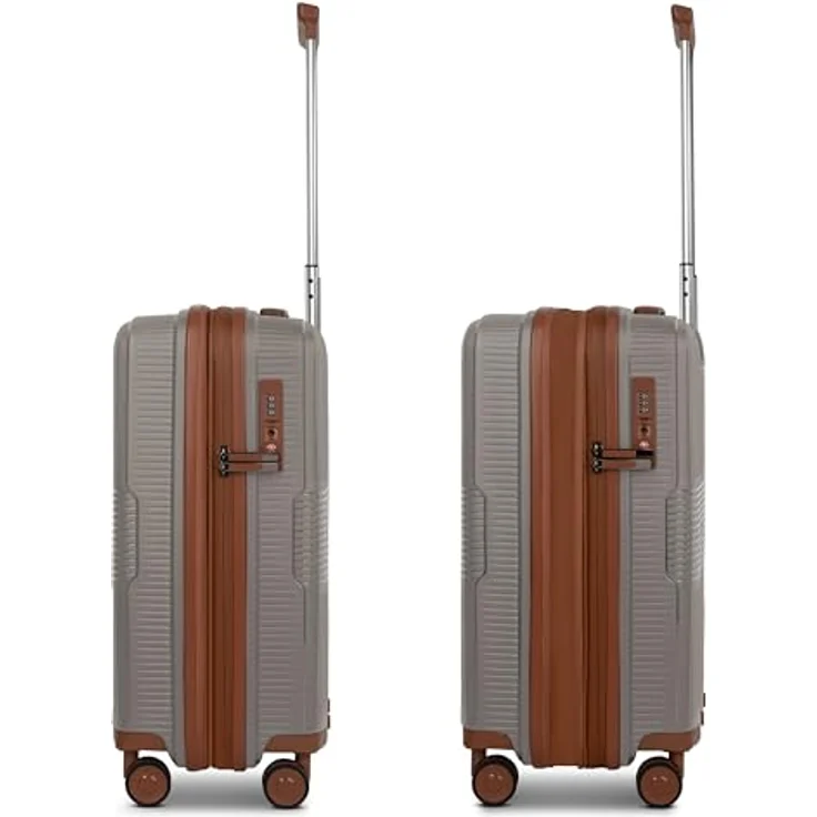 Farmhood Hartschalen Kabinen-Koffer, 40 x 22 x 55 cm, erweiterbar von 44 auf 50 Liter, ultraleicht mit 2,9 kg, gefertigt aus Strohfaser und Polypropylen – Bild 2