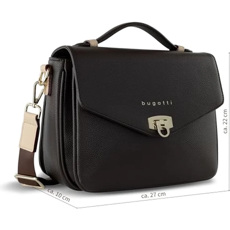 Bugatti Ella Classic Bag, Crossbody Bag aus Kunstleder, braun, 25 x 11 x 20 cm – Bild 2