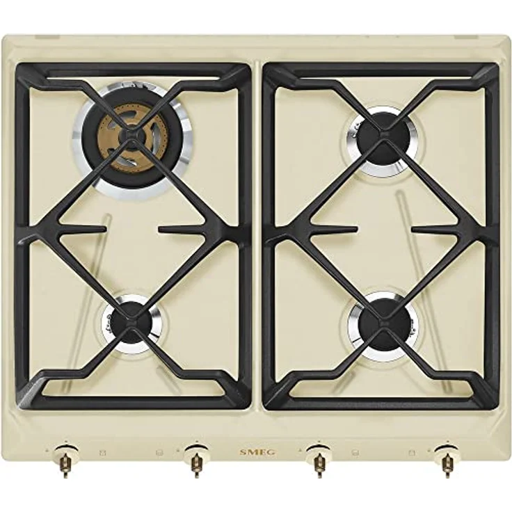 Smeg Coloniale SRV864POGH, Cremefarben, Integriert, 60 cm, Gaskochfeld, Emailliert, 4 Zone(n) – Bild 1