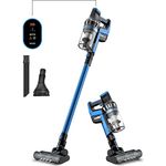 Proscenic I10 akku Staubsauger, 6-in-1 Staubsauger Kabellos mit 30KPa Saugleistung, 380W Bürstenloser Motor bis zu 50 Min. Laufzeit, großer Staubbehälter, Tiehrhaarbürsteset, Smart Touchscreen