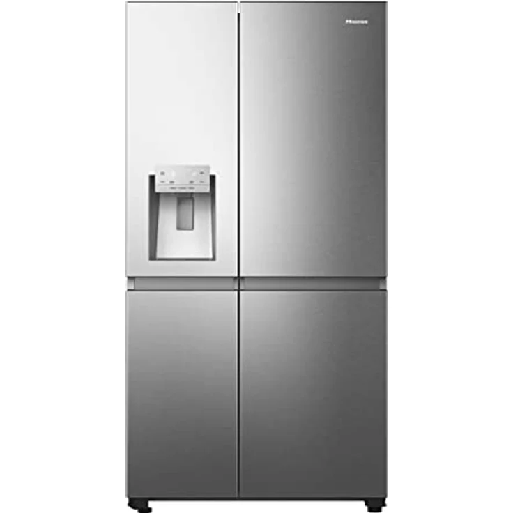 Hisense RS818N4TIC Side by Side – Kühl-Gefrierkombination, EEK C, Eis-Wasserspender, LED Display, Total No Frost, Multi Air Flow, Fast Freeze, Inox Look – Bild 1