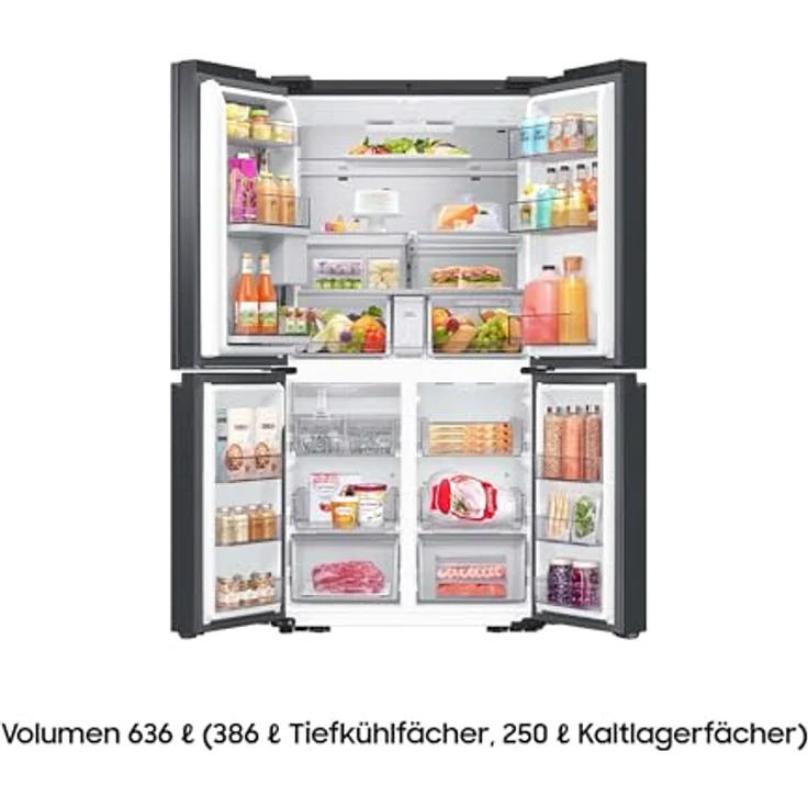 Samsung RF65DG9H0EB1EF 4-Türen French Door mit Family Hub+ und AI Food Manager, 636 L Premium Black Steel – Bild 3
