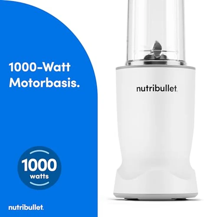 NutriBullet Turbo 1000W, Mixer & Smoothie Maker mit 1000 Watt Motor, 45-Sekunden Auto-Zyklus, Hochleistungsmixer für Proteinshakes, gefrorene Früchte & Nüsse, Weiß (NBT1004MW) – Bild 3