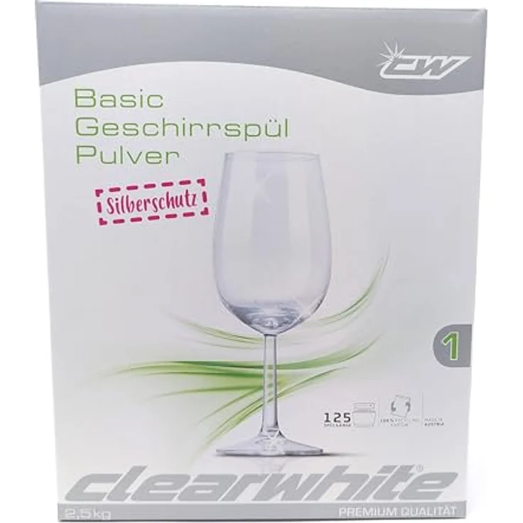 ClearWhite Basic Pulver Silberschutz, 2500g Geschirrspüler-Zubehör mit Superenzymen und phosphatfreier Formel für optimale Reinigungsleistung – Bild 2