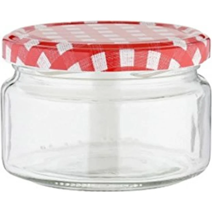 Viva Haushaltswaren 6 x kleines Marmeladenglas - Einmachglas 250 ml mit Deckel, Twist-off Gläser Set rund - als Einweckgläser, Vorratsdosen etc. verwendbar inkl. Trichter – Bild 4