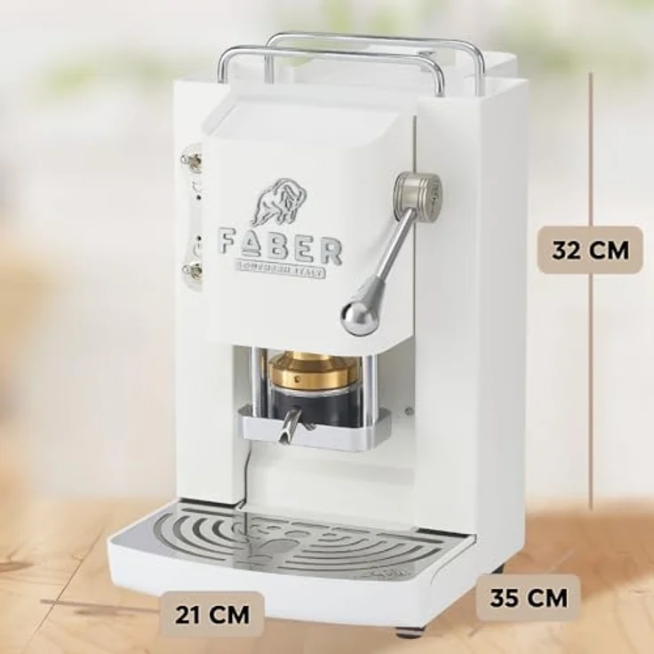 Faber Coffee Machines Kaffeepadmaschine Pro Deluxe 3.0 Chrom, ESE-Pad-kompatible Espressomaschine mit hygienischem Glas-Wassertank und magnetisch abnehmbarer Brühgruppe – Bild 8