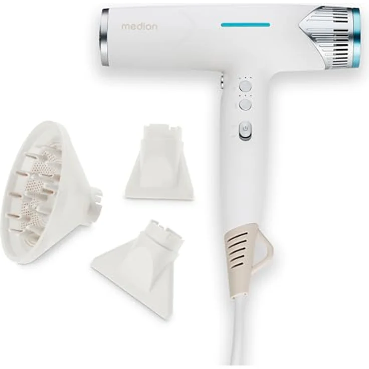 MEDION Haartrockner HD2 mit Diffusor (Ionen Technologie, 1.500 Watt, langlebiger BLDC Motor) weiß – Bild 1