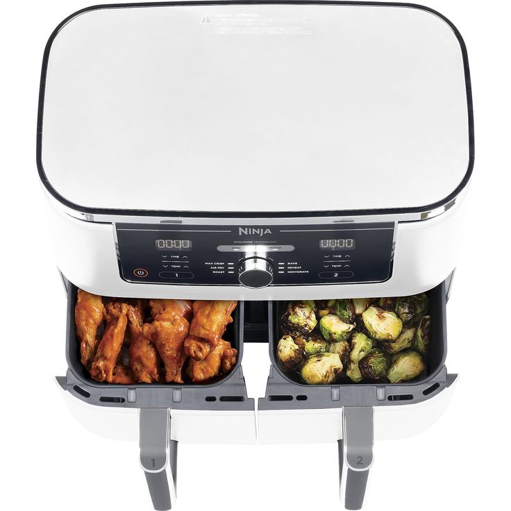Ninja Foodi Max AF400EUWH weiß Heißluftfritteuse, 9,5 L, Dual Zone, 40–240 °C, spülmaschinengeeignet, antihaftbeschichtet – Bild 3