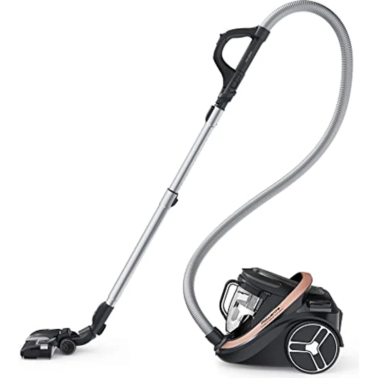 Rowenta RO7954 Silence Force Cyclonic Effitech, beutelloser Bodenstaubsauger in Schwarz/Roségold, 2.5 Liter, 59 dB, HEPA-Filter, hohe Saugkraft – Bild 2
