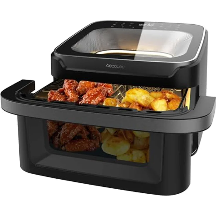 Cecotec Air Fryer Cecofry Advance 10000 Full Vision, Heißluftfritteuse mit 10 Litern Kapazität, 2200 W Leistung und 12 automatischen Menüs – Bild 1
