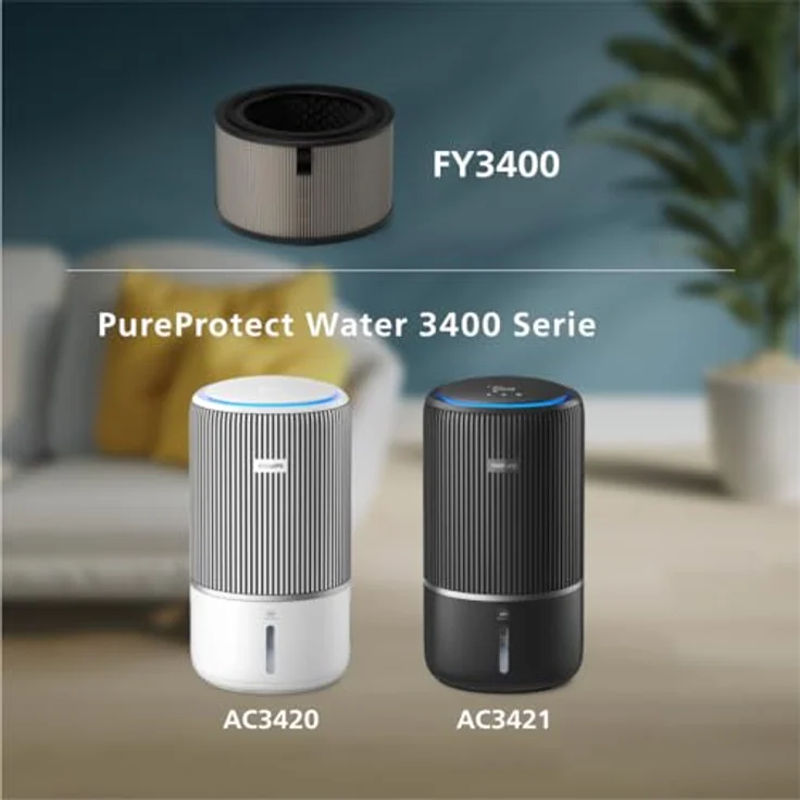 Philips FY3400/30 HEPA NanoProtect Ersatzfilter für 2-in-1-Luftreiniger/-befeuchter PureProtect 3400 Series, 99,97% Partikelfiltration, bis zu 1 Jahr verwendbar, 1 Stück – Bild 2