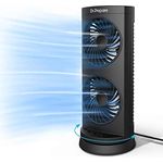 DR.PREPARE Tischventilator Klein Turmventilator 30cm Ventilator mit 3 Stufen, 110° Oszillation, 3 Timer Table Fan Tragbarer Ventilator für Schlafzimmer Büro Küchen