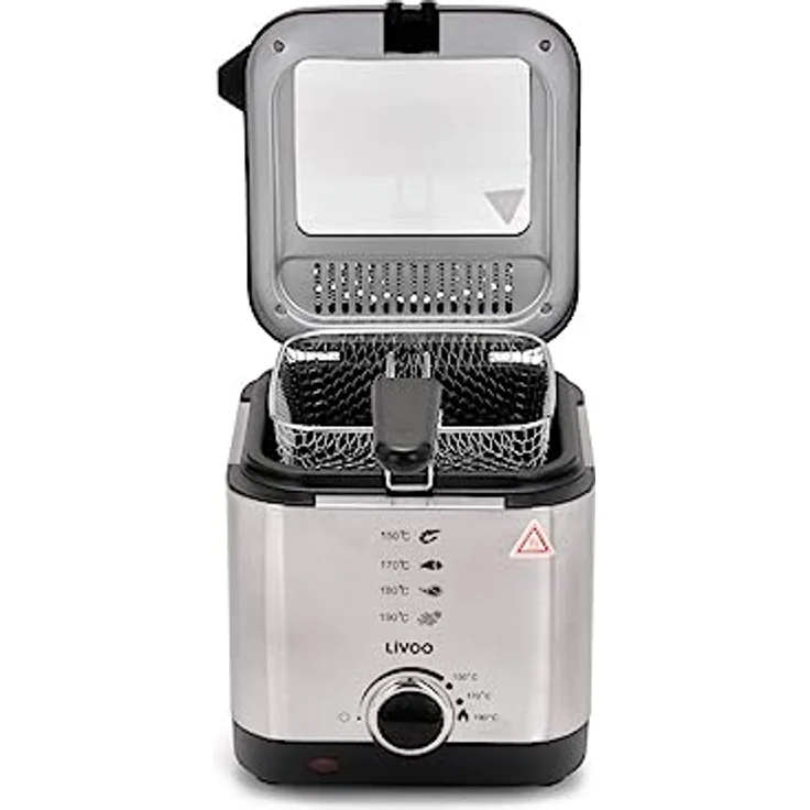 Livoo Fritteuse 1,5 l, Edelstahl, 1,5 Liter, Grau – Bild 2