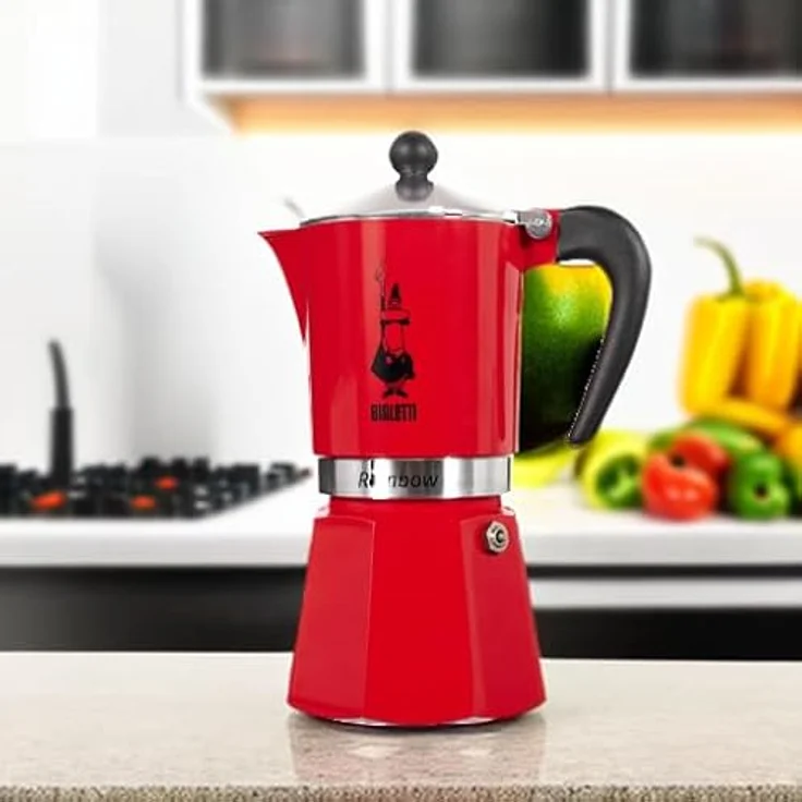 Bialetti 0004963 Espressokocher, Aluminium, rot, 6 Tassen – Bild 5