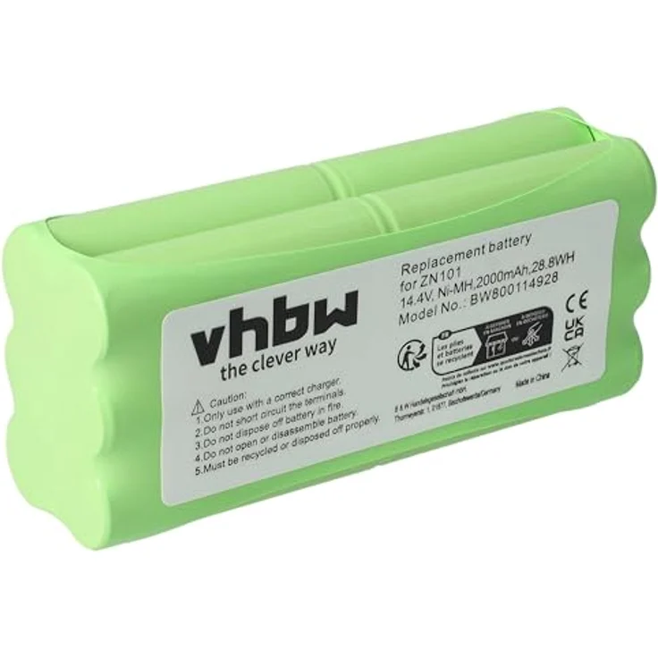 vhbw Akku Ersatz für Dirt Devil R1-L051B, 0607004, 0610014, 0606004, 0611004, 14,4 V, 2000 mAh NiMH, Grün – Bild 1