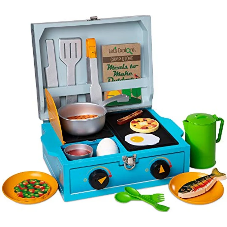 Melissa & Doug spielset Campingkocher 46 x 31 cm Holz 27-teilig – Bild 1