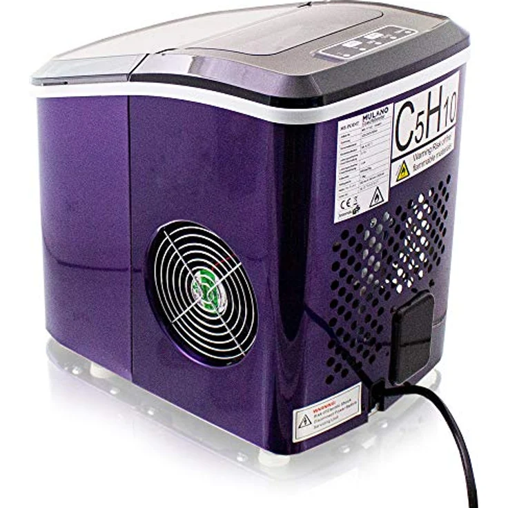 Mulano Eiswürfelmaschine Edelstahl Eiswürfelbereiter Ice Maker Icemaker (Violett) – Bild 5