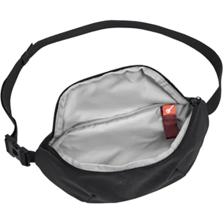 VAUDE Umhängetasche CityMove Black, urbane Hüft- und Crossbody Tasche aus recycelten Materialien mit Diebstahlschutz, verstellbarem Schultergurt und übersichtlicher Innenaufteilung – Bild 3