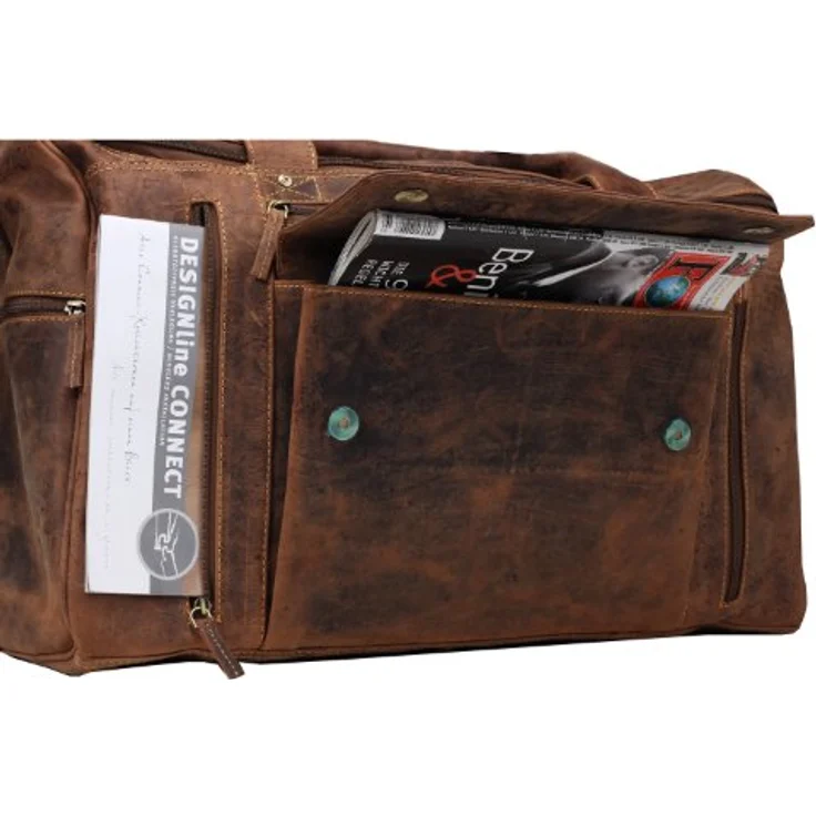 Greenburry Vintage Reisetasche aus 100% Leder, 54 cm, braun – Bild 4