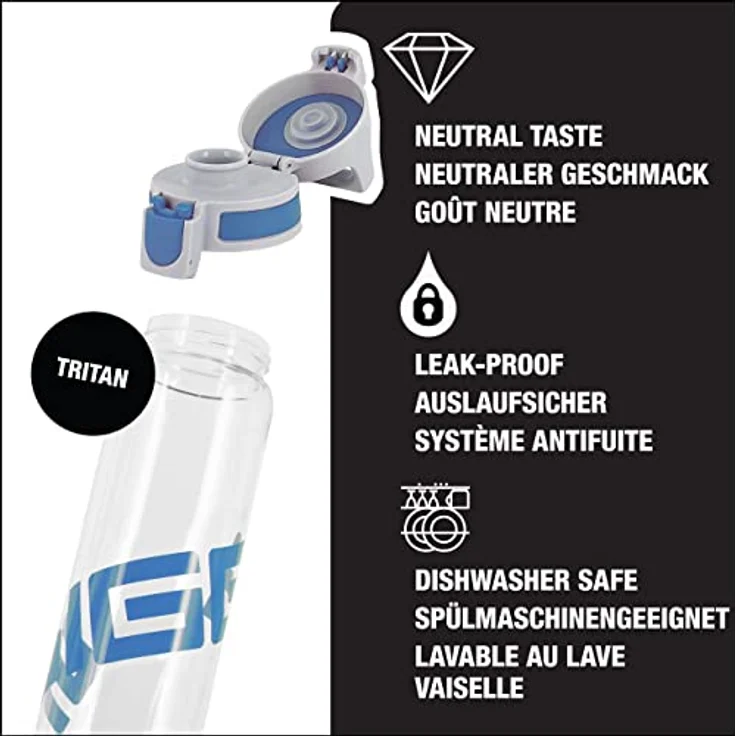 Sigg Total Clear ONE Trinkflasche, blau, 0.75 – Bild 4