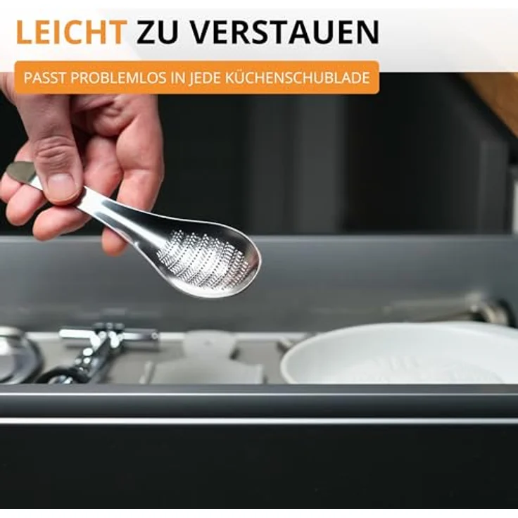 Westmark Löffel- - Ingwerreibe aus rostfreiem Edelstahl, 18,3 x 4,2 cm, 11582260 – Bild 7