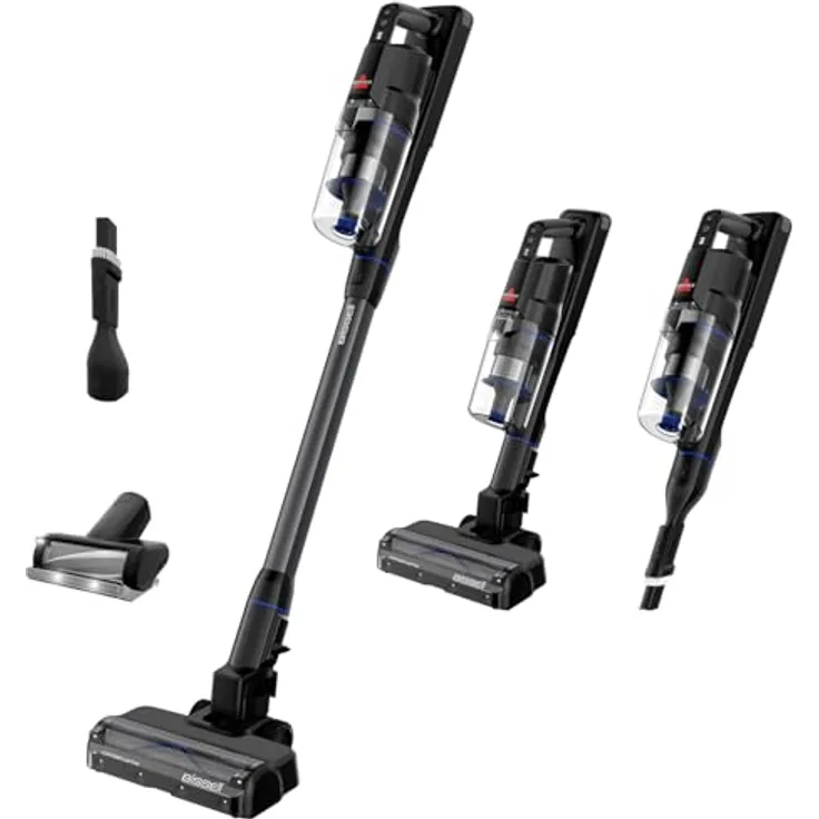 Bissell PowerClean FurGuard 4091N, Akku Staubsauger mit 280W Motor, Selbstreinigender Bürstenrolle, FurFinder-Licht, HEPA-Filter, 50min Laufzeit, 2500 mAh Akku