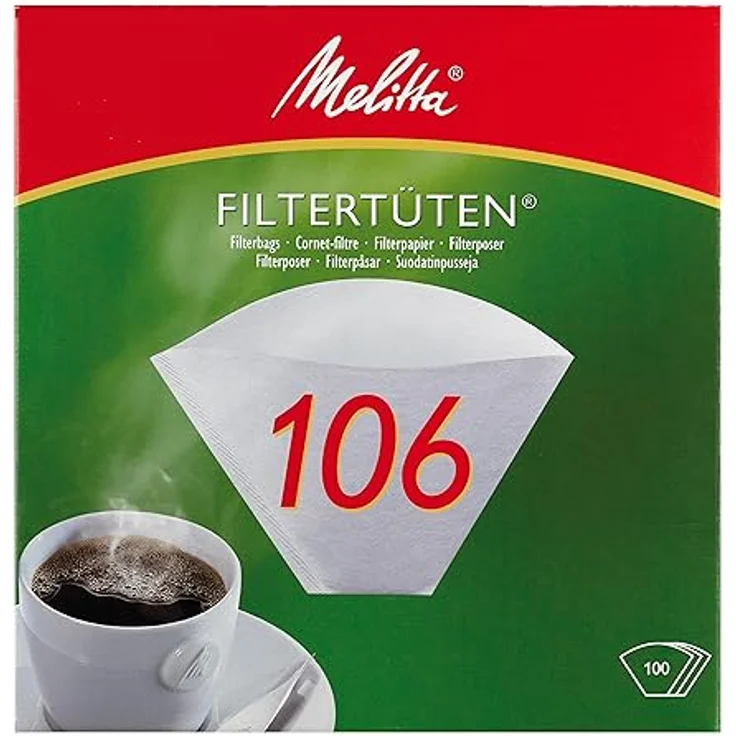 Melitta Filtertüten 106, Weiß, 100 Stück – Bild 2
