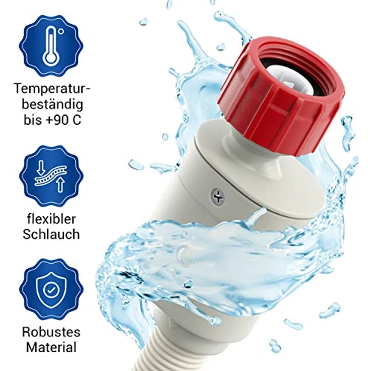 Aquastop Sicherheits-Zulaufschlauch 1,50 M Wasserschlauch für Waschmaschine & Geschirrspüler mit 3-4 Anschlussverschraubung – Bild 5
