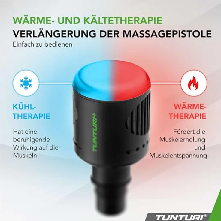 Tunturi Heat-Cool Aufsatz für Massagepistole, Wärme und Kälte, USB-C wiederaufladbar – Bild 2