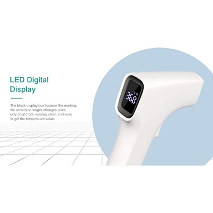 Orno BBLOVE AET-R1B1, Infrarot Fieberthermometer, berührungslos, 1 Sekunde Messzeit, LED Bildschirm, 32 Speicherungen – Bild 2