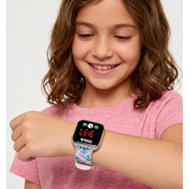 Kids Licensing LED-Digitaluhr für Kinder mit Stitch-Design, Zeit- und Datumsanzeige, langlebige Batterie, bescherte Wasserbeständigkeit – Bild 5