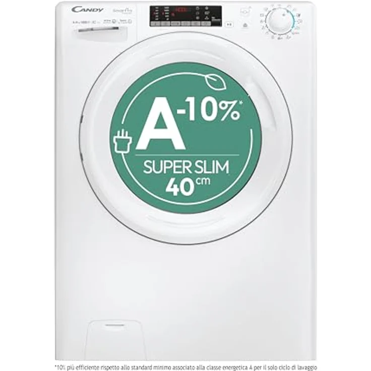 Candy COW 4644TWM6/1-S, Waschtrockner mit Smart Pro Inverter und Quick & Clean-System, Weiss – Bild 1