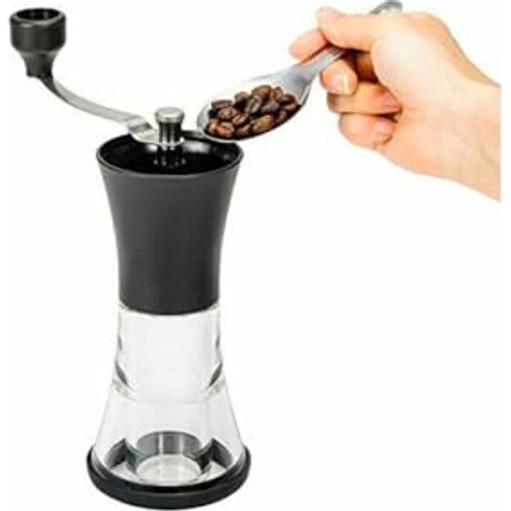 Kyocera CM-40 Keramik-Kaffeemühle Mühle mit integriertem Mahlwerk, schwarz-acryl Handkaffeemühle manuelle Kaffeemühle – Bild 3