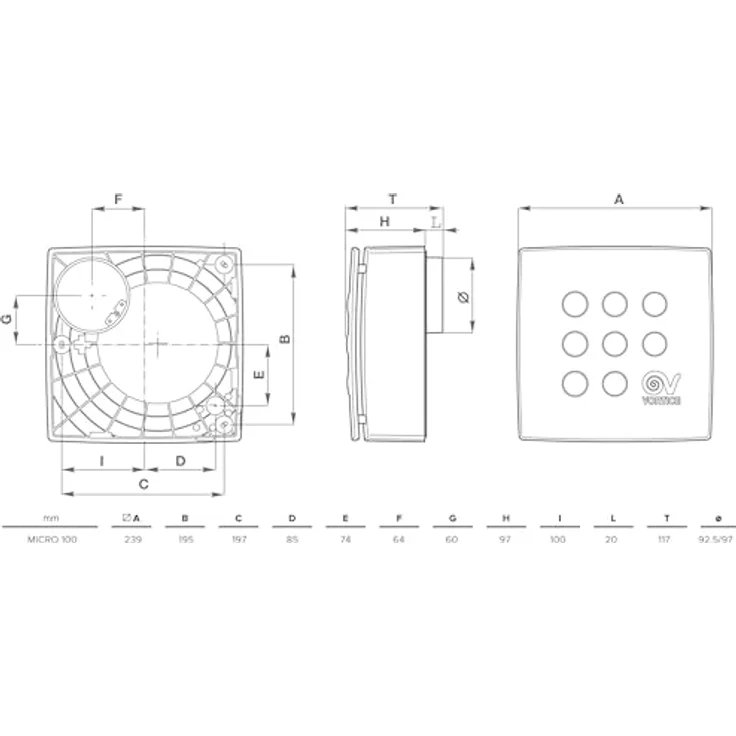 Vortice Wandventilator Quadro Micro 100 – Bild 6