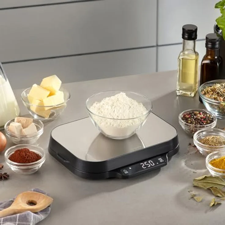 Caso Küchenwaage 3291 KitchenDuo, (2-tlg), Präzise 2 in 1 Küchenwaage mit LED Display, Sensor-Touch Bedienung – Bild 6