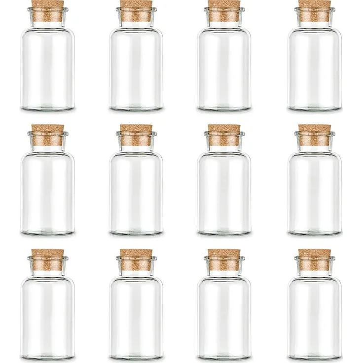Ankerkraut Leeres Korkenglas, groß, 300ml, 12er Set für Gewürze und Deko