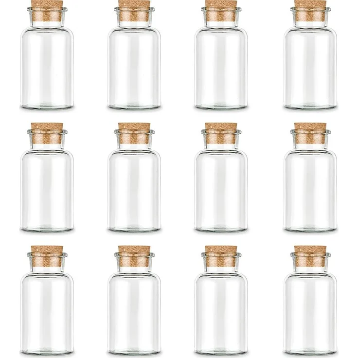 Ankerkraut Leeres Korkenglas, groß, 300ml, 12er Set für Gewürze und Deko
