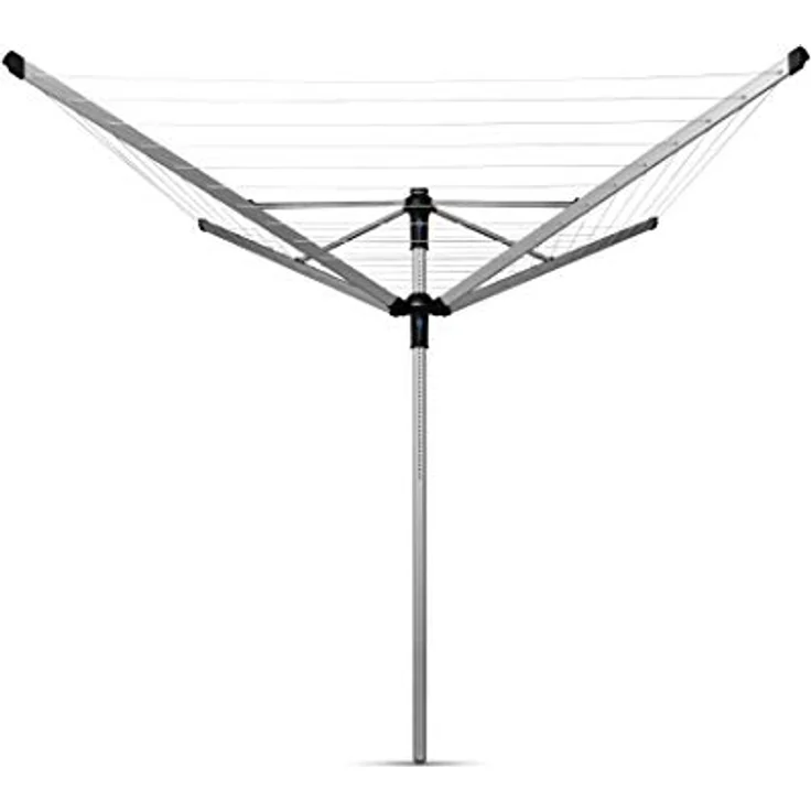 Brabantia 100222 Lift-O-Matic 50 M Wäschespinne - 50 mm Rohr mit Kunststoff-Bodenhülse, Hülle und Wäscheklammerbeutel – Bild 2