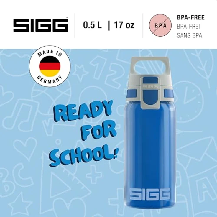 Sigg Uni VIVA ONE Blue, Sport, 0.5 L, Polypropylen, BPA Frei, Blau Trinkflasche – Bild 2