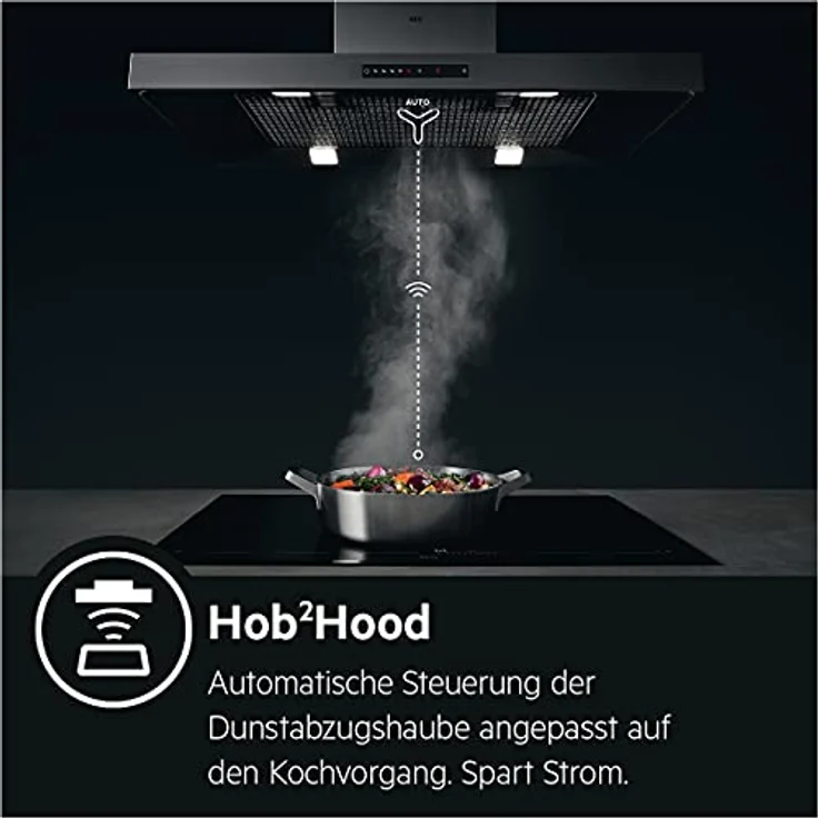 AEG DVE5961HB Kopffreihaube, Wandmontage, Gebläsestufen 3, Breite 90 cm, schwarz – Bild 4