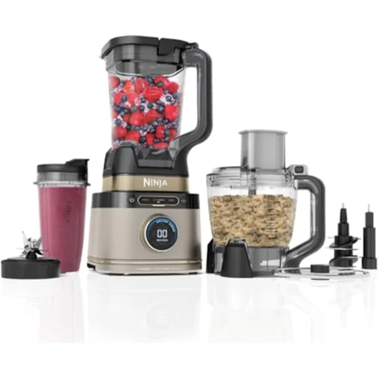 Ninja 3-in-1 Detect Power Blender Processor Pro, Stone Gold, automatische Geschwindigkeitseinstellung, 3 Geräte in 1, inklusive Rezeptheft – Bild 1