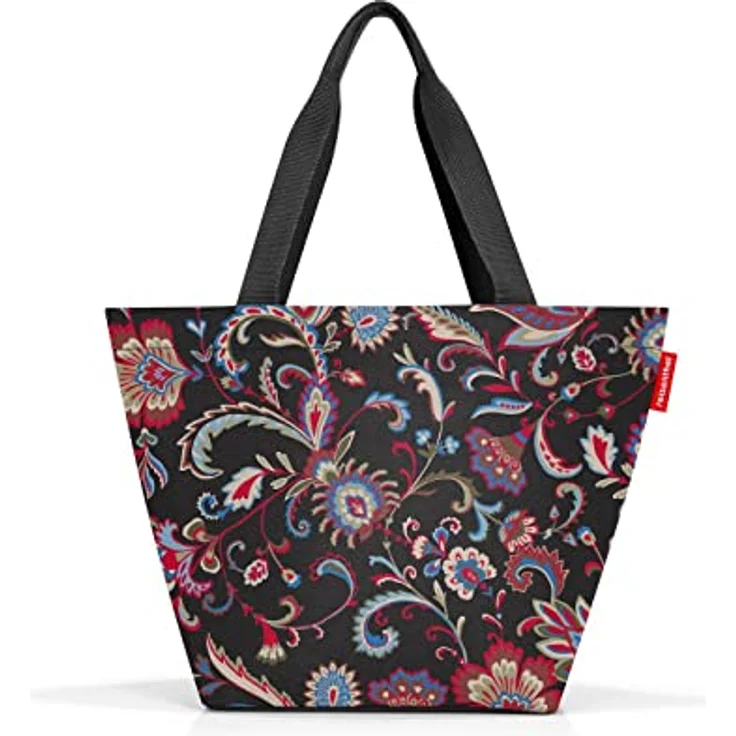 reisenthel shopper M paisley black, geräumige Shopping Bag und Handtasche aus wasserabweisendem Material, 40 x 35 x 13 cm, Volumen: 8 l – Bild 1