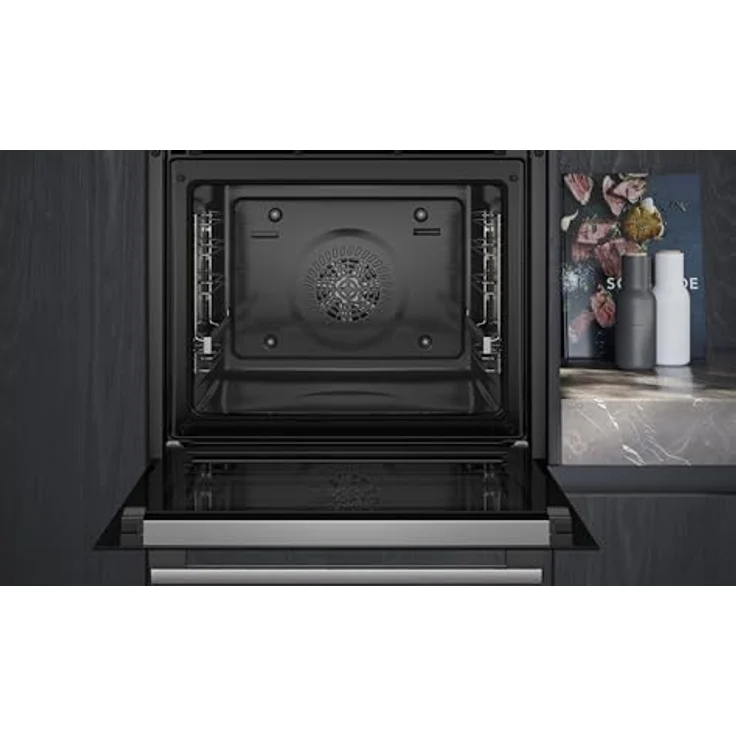 Siemens iQ500 Einbau-Backofen mit Dampfunterstützung, 60 x 60 cm, Edelstahl, HR578GFS7F - Air fry: die gesündere Art zu Snacken. – Bild 4