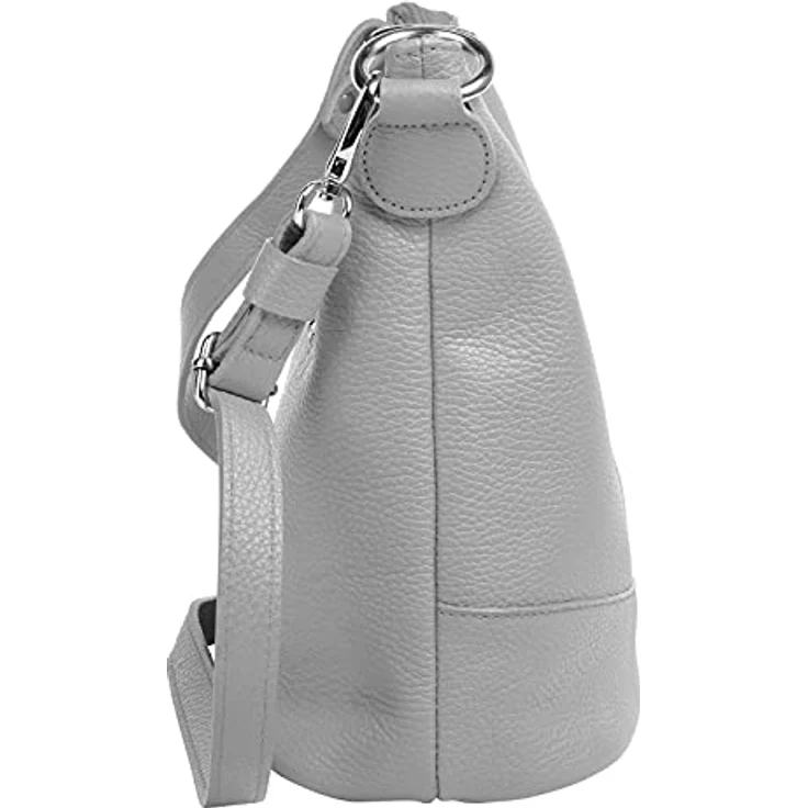 Cluty Umhängetasche, echt Leder, Made in Italy, 1 Hauptfach, verstellbarer Schultergurt, Höhe 26 cm, Breite 24 cm, Tiefe 14 cm – Bild 5