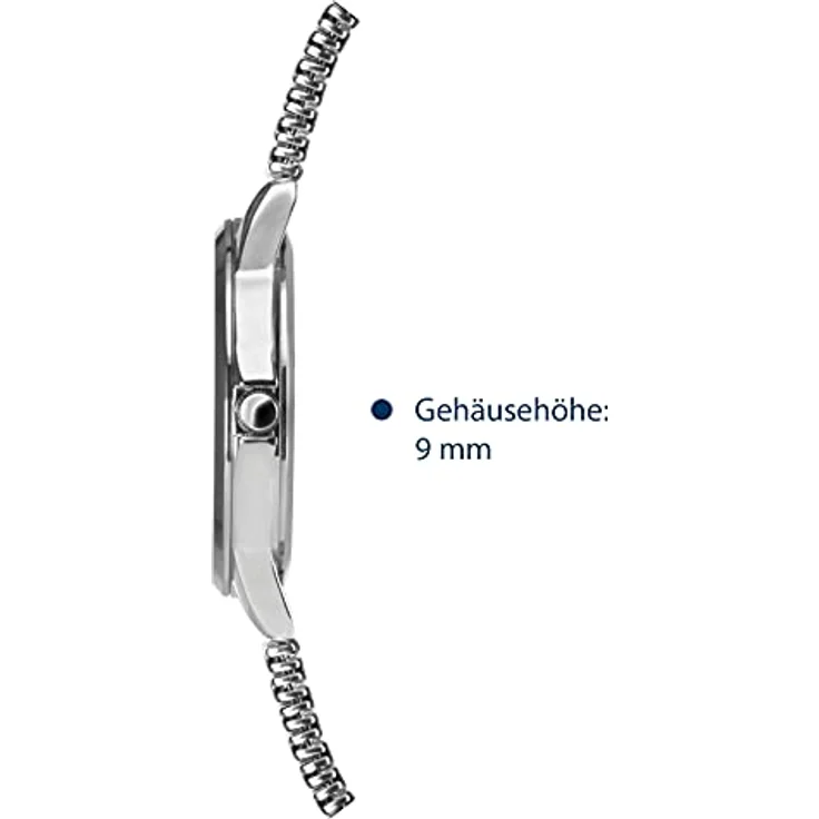 Atrium A36-50, Damen Herren Armbanduhr silberfarben, Quarz, 3 Bar Wasserdichtigkeit, Edelstahlzugband, flexibles Band – Bild 3
