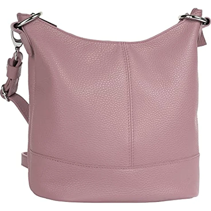 Cluty Umhängetasche aus 100% Rindleder, Made in Italy, Höhe 26 cm x Breite 24 cm x Tiefe 14 cm, verstellbarer Schultergurt 55 cm - 105 cm – Bild 3