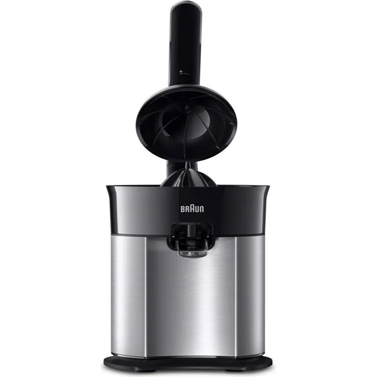 Braun CJ 7050 BK, Entsafter mit universellem Presskegel, Anti-Tropf-System und Start-/Stopp-Automatik, Schwarz