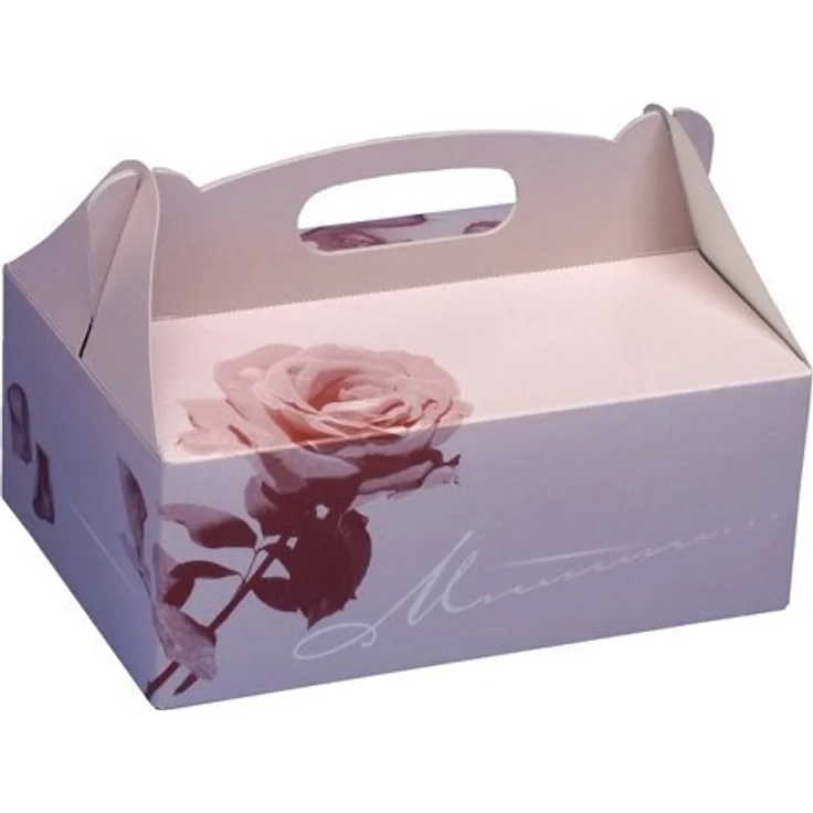 PAPSTAR Gebäck-Kartons, Pappe eckig 26 cm x 22 cm x 9 cm rosé mit Tragegriff Art.-Nr.: 18853 – Bild 2