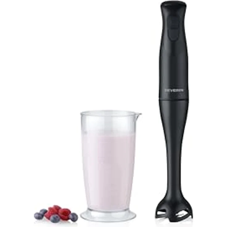 Severin SM 3761, Stabmixer mit 350W, 2 Klingen, abnehmbarer Mixfuß und 700ml Mix- & Messbecher, schwarz – Bild 1